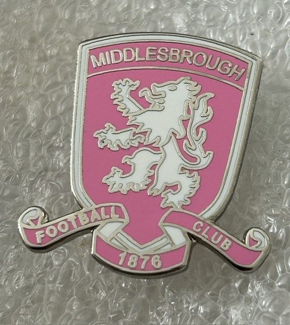 Middlesbrough ~ Large Pink & White Crest Design