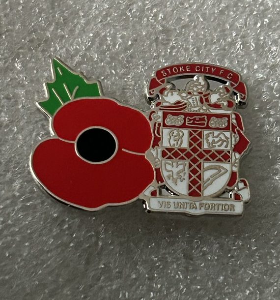 Stoke City ~1990's Crest Poppy Twin Design