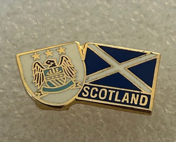 Manchester City Enamel Badge & Scotland Flag Design