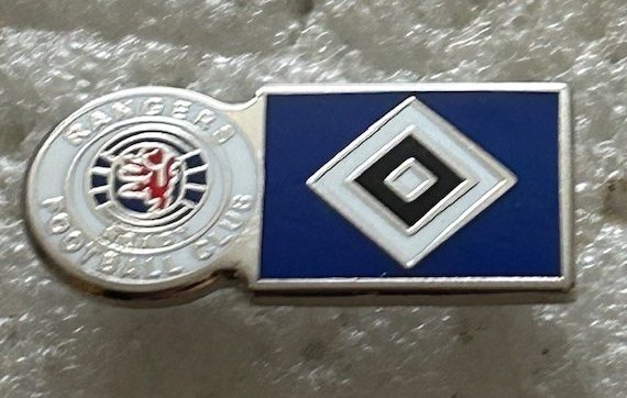 Glasgow Rangers ~ Rangers & Hamburg Twin Badge